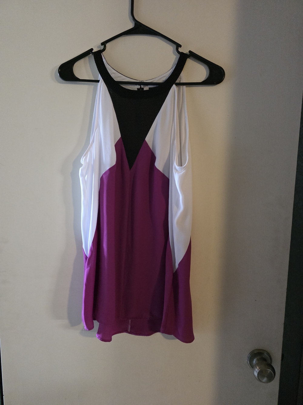 Worthington White Tank with Black Mesh Straps